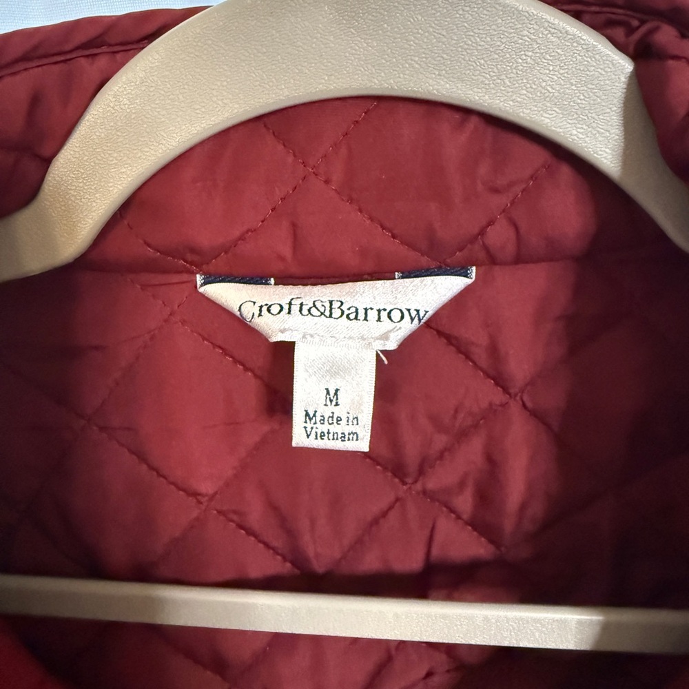 Croft & Barrow Women's Quilted Utility Jacket - Burgundy - Picture 3 of 4
